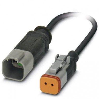 Кабель для датчика / исполнительного элемента - SAC-2P-DTMS/ 1,5-PUR/DTFS - 1414993