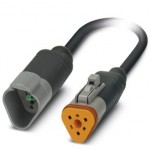 Кабель для датчика / исполнительного элемента - SAC-3P-DTMS/ 0,3-PUR/DTFS - 1415003