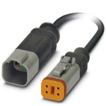 Кабель для датчика / исполнительного элемента - SAC-4P-DTMS/ 0,3-PUR/DTFS - 1415016
