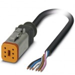 Кабель для датчика / исполнительного элемента - SAC-6P- 1,5-PUR/DTFS - 1415026