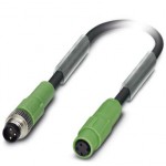 Кабель для датчика / исполнительного элемента - SAC-3P-M 8MS/ 0,6-PUR/M 8SIFS - 1417699
