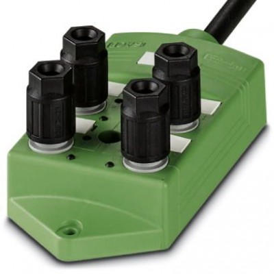 Коробка датчика и исполнительного элемента - SACB- 4/4-L- 5,0PUR QO-0,34 - 1548532