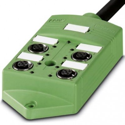 Коробка датчика и исполнительного элемента - SACB-4/ 8-L-10,0HPUR SCO - 1517275