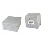 Распаячная коробка ОП 100х100х55мм, крышка, IP54, 8вх., без гермовводов, инд. штрихкод TDM