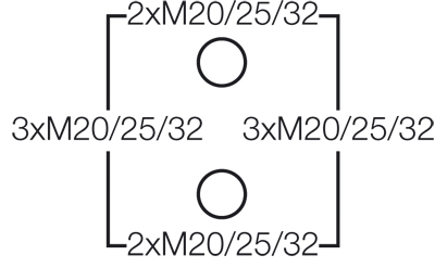 KF 1010 G Коробка клеммная 5-полюсная, чертеж с размерами 3